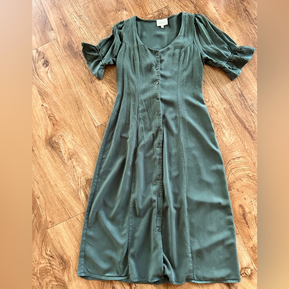 Böhme Women’s S Cottagecore Green Midi Dress